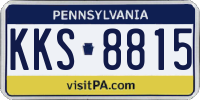 PA license plate KKS8815
