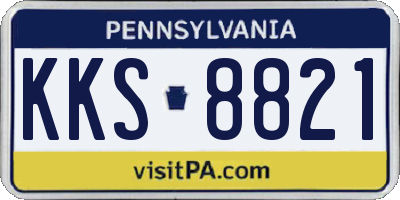 PA license plate KKS8821