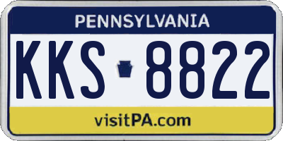 PA license plate KKS8822
