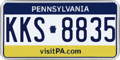 PA license plate KKS8835