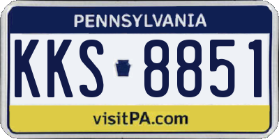 PA license plate KKS8851