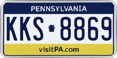 PA license plate KKS8869