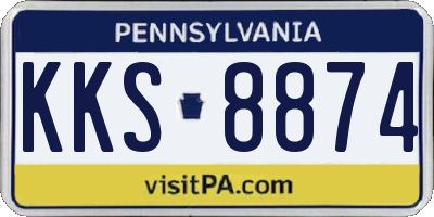 PA license plate KKS8874