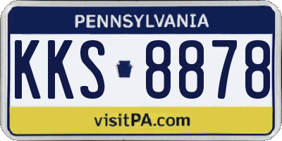 PA license plate KKS8878