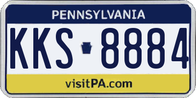 PA license plate KKS8884