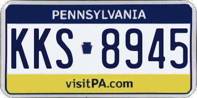 PA license plate KKS8945
