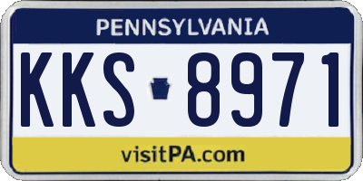 PA license plate KKS8971
