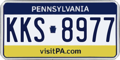 PA license plate KKS8977