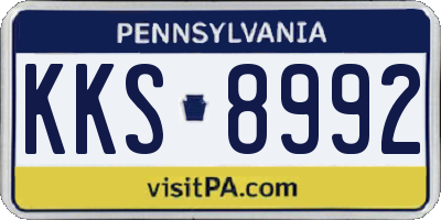 PA license plate KKS8992