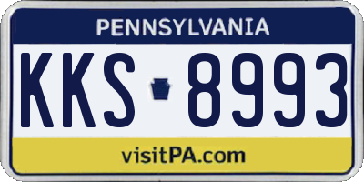 PA license plate KKS8993