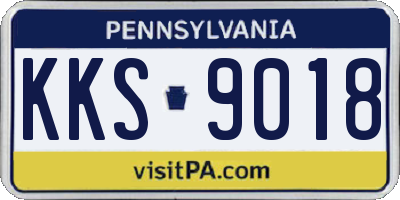 PA license plate KKS9018
