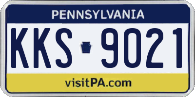 PA license plate KKS9021