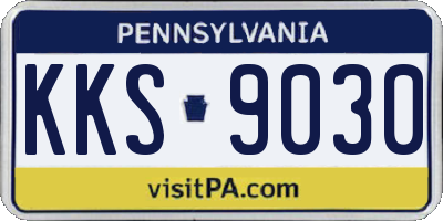 PA license plate KKS9030