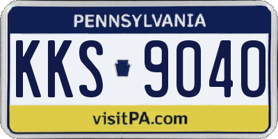 PA license plate KKS9040