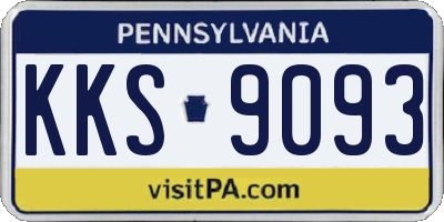 PA license plate KKS9093