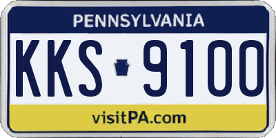 PA license plate KKS9100