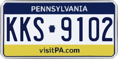 PA license plate KKS9102