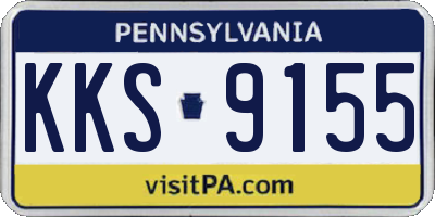 PA license plate KKS9155