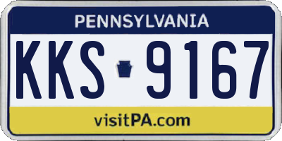 PA license plate KKS9167