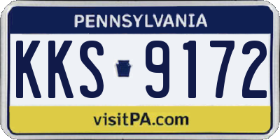 PA license plate KKS9172