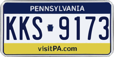 PA license plate KKS9173