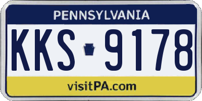 PA license plate KKS9178
