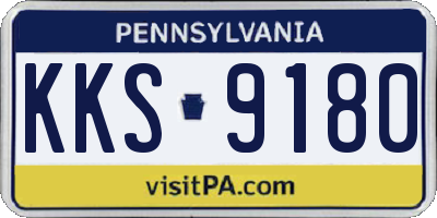 PA license plate KKS9180