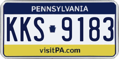 PA license plate KKS9183