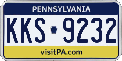 PA license plate KKS9232