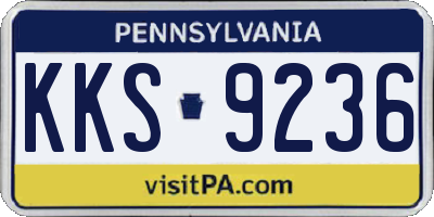 PA license plate KKS9236