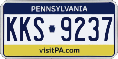 PA license plate KKS9237