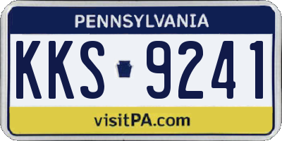 PA license plate KKS9241