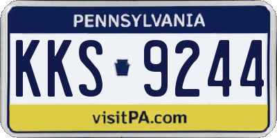 PA license plate KKS9244