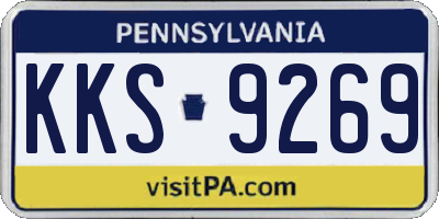 PA license plate KKS9269