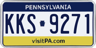 PA license plate KKS9271