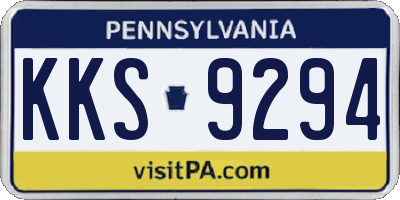 PA license plate KKS9294
