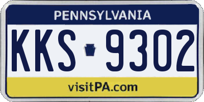 PA license plate KKS9302