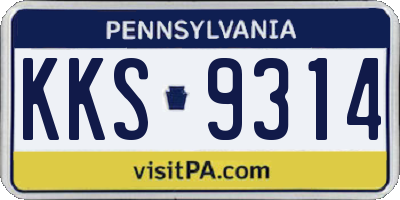 PA license plate KKS9314