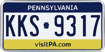 PA license plate KKS9317