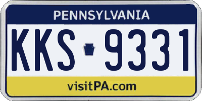 PA license plate KKS9331