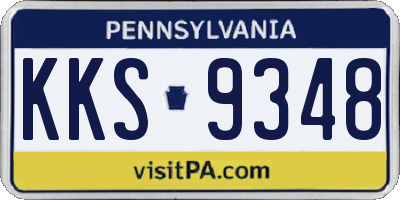 PA license plate KKS9348