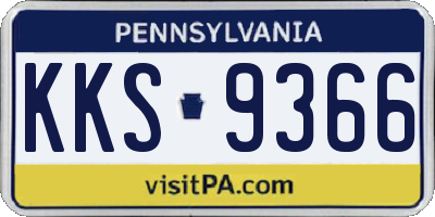 PA license plate KKS9366