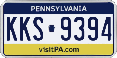 PA license plate KKS9394