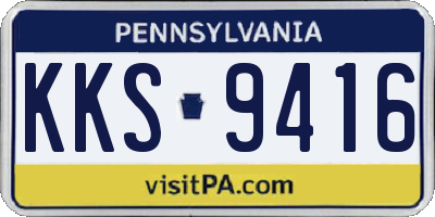 PA license plate KKS9416