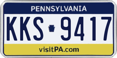 PA license plate KKS9417