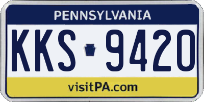 PA license plate KKS9420