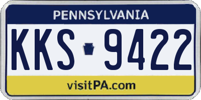 PA license plate KKS9422