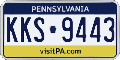 PA license plate KKS9443