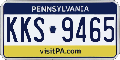 PA license plate KKS9465