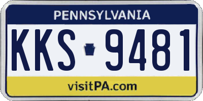 PA license plate KKS9481